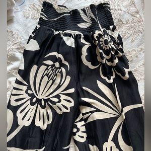 Maeve elastic waist printed cropped pants